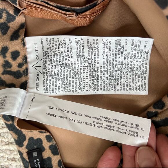 ZARA Animal Print Mini Skort - Picture 7 of 13